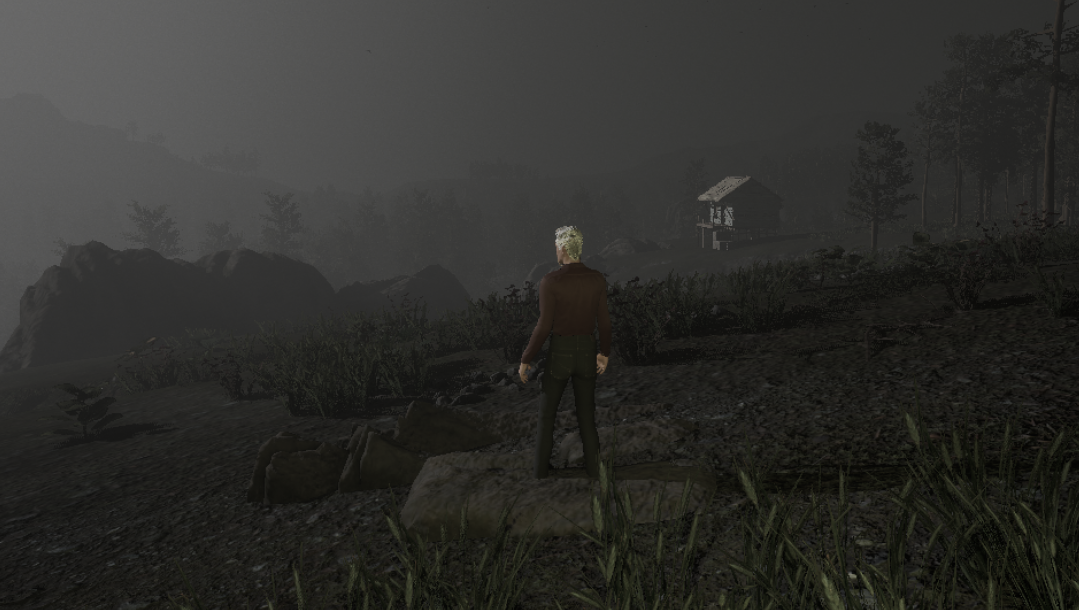 Folk Horror Game Prototype cabin shot